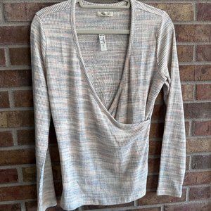 NWT Madewell ribbed wrap top